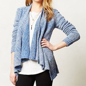 Anthropologie Moth Knit Drape Cardigan Sweater
